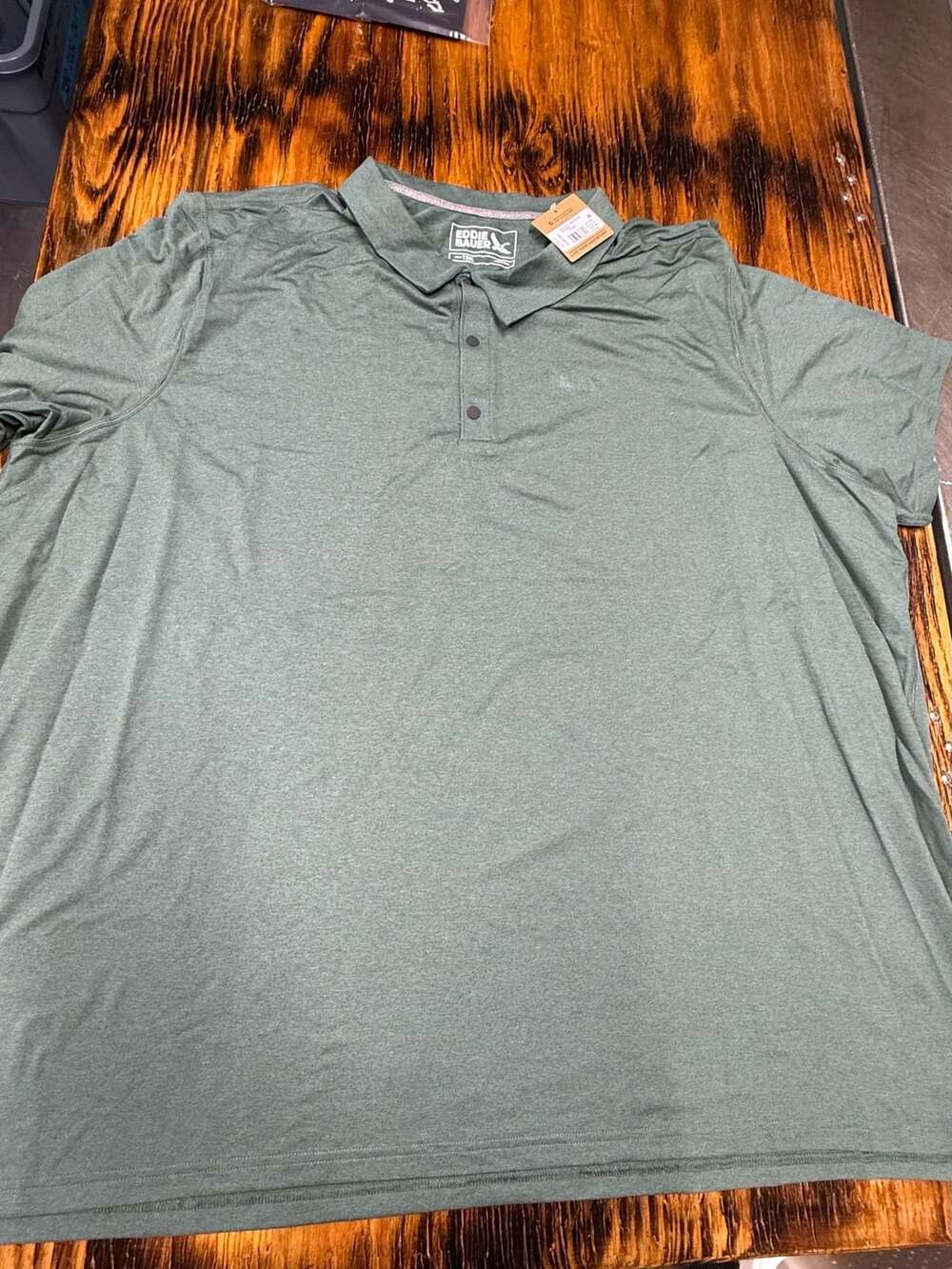 Eddie Bauer Mt Mountain Trek Polo 2.0 TXXXL Green Shirt